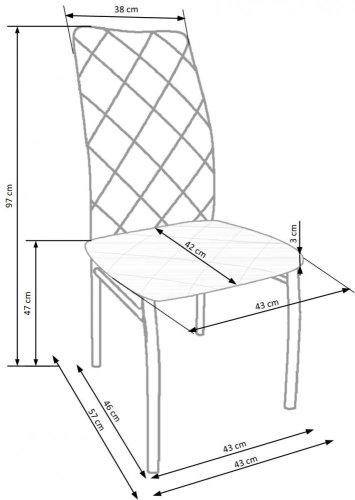 Jedálenská stolička LEMUR – látka, béžová