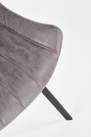 Jedálenská stolička MAKO – ekokoža, sivá