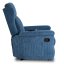 Luxusné masážne kreslo SEBASTIAN z modrého manšestru