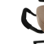 Ergonomická kľakačka RUFUS – Béžová/Čierna látka