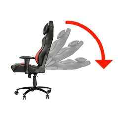 Herné kreslo RED FIGHTER C2 – umelá koža, čierna / červená, nosnosť 150 kg