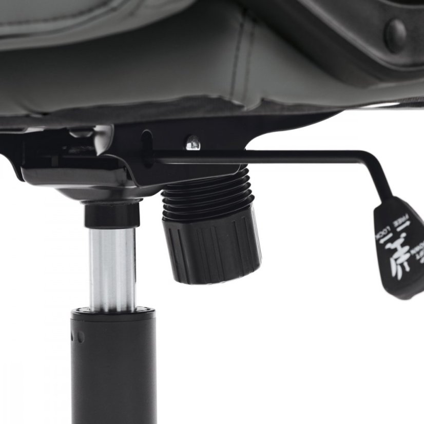 Kancelářské křeslo HOLMES — kov, ekokůže, šedá Autronic