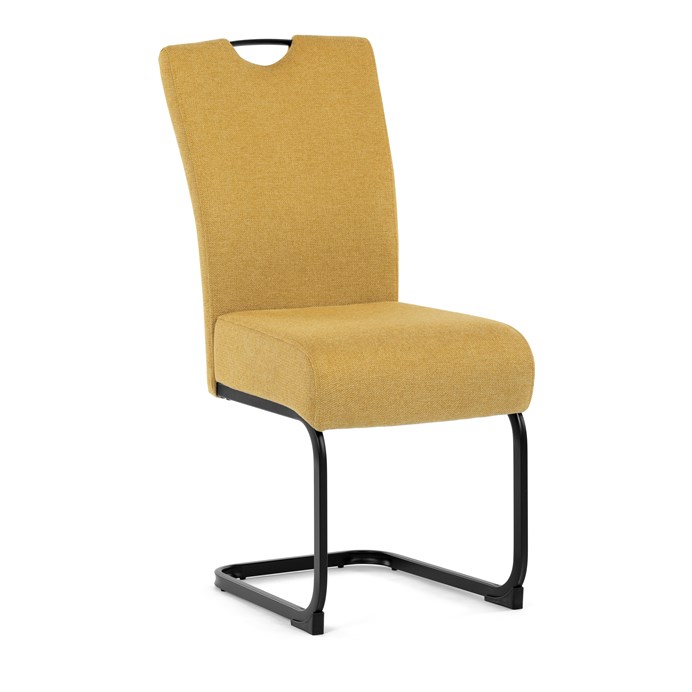 Štýlová žltá jedálenská stolička NIKA s látkou Autronic