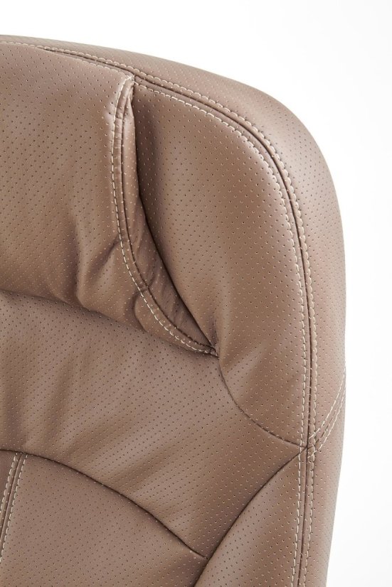 Kancelárske kreslo CARLOS – ekokoža, hnedá, nosnosť 130 kg