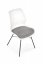 Jedálenská stolička MIKA - plast, oceľ, látka, biela