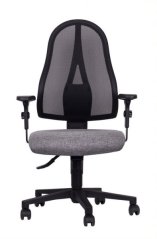Ergonomická židle Topstar OPEN POINT SY s plochým sedákem  (lehké oděrky na plastech)— G23 šedá