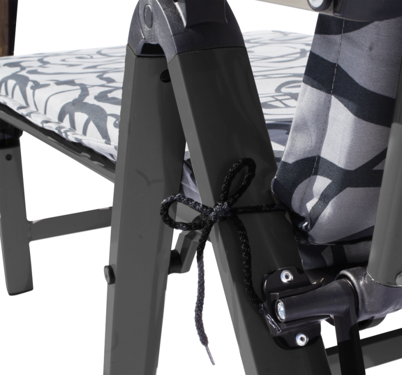 CHILL MATE lehátko hliníkové - antracit + černé