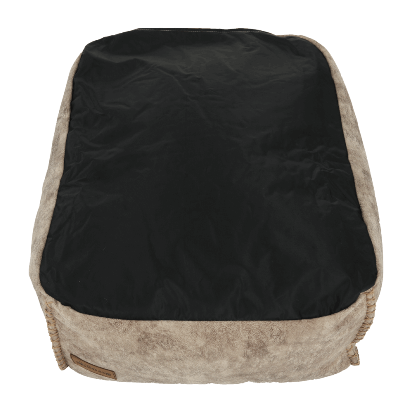 Sedací vak s taburetom FOLAN — béžovohnedá