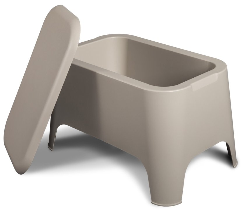 PETRA plastový stůl+box - šedá