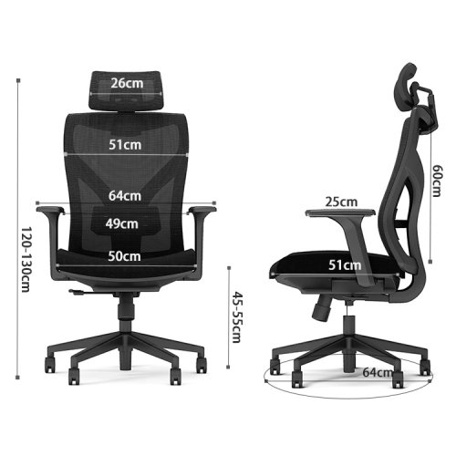Kancelářská ergonomická židle BOLTON — černo-červená, nosnost 150 kg