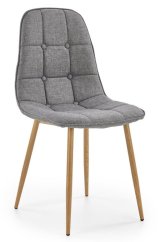 Jídelní židle LARA  – látka, šedá Halmar