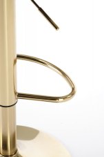 Barová stolička DREY II – kov, látka, zlatá/tmavo zelená