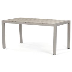 Zahradní stůl BLOCK – 160x90cm, béžová, hliník, polywood, Autronic