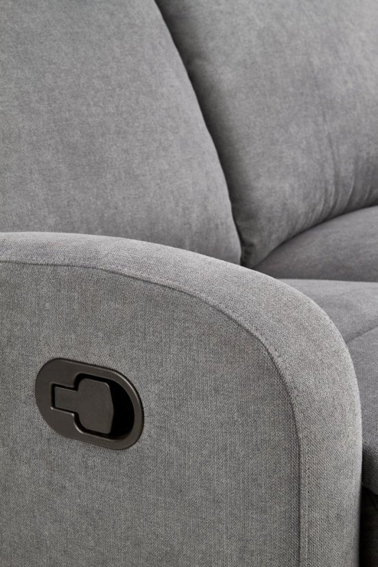 2místná polohovací sedačka OSLO — látka, šedá Halmar