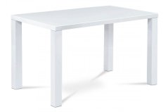 Jídelní stůl VILM – 120x80x76 cm, vysoký lesk bílý Autronic