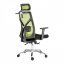 Kancelářská ergonomická židle UNI — černá / zelená, nosnost 150 kg