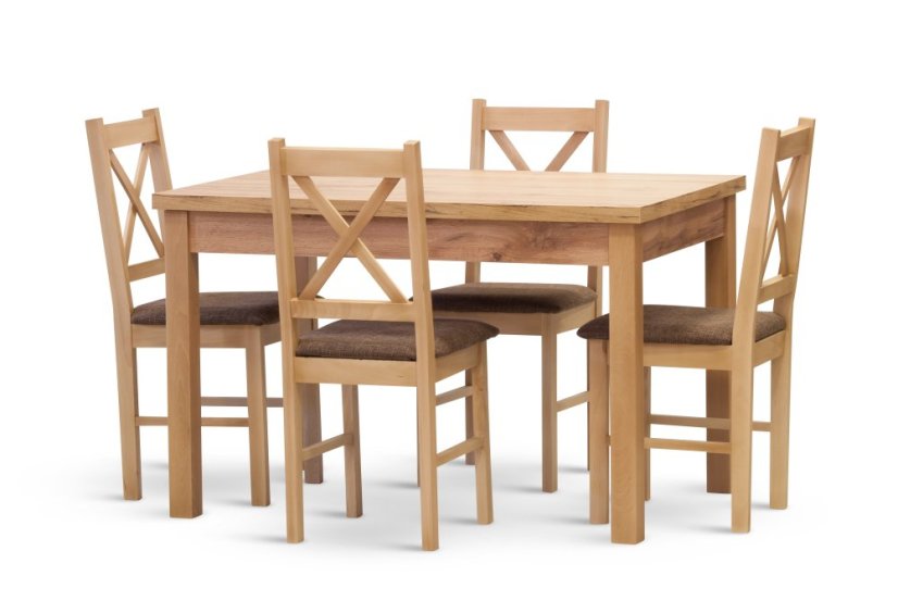 Jídelní stůl UDINE – různé rozměry a barvy, komfortní a pevná konstrukce - Délka stolu: 140, KOSTRA: dub sonoma, Rozklad: 40, Vnitřní délka: 119, Vnitřní výška: 65