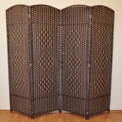 Paravan MANIRI II — dřevo, papír, tmavě hnědá