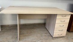 Pracovní stůl MARTIN – 160 x 80 cm, otvor na kabely, šuplíky se zámkem