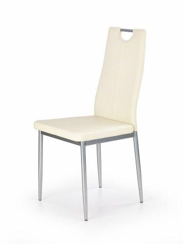 Jedálenská stolička JAFFE – oceľ, ekokoža, viac farieb
