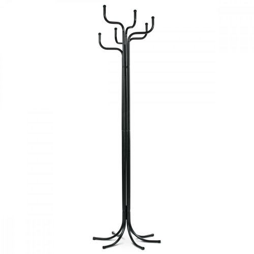 Věšák stojanový RAMKO - 188 cm, kov, černý mat
