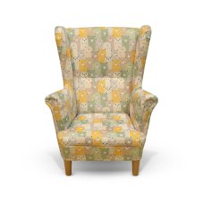 Detské kreslo ušiak VISBY JUNIOR - masív, látka, teddy