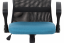 Dětská kancelářská židle na kolečkách KOBO – s područkami, síťovaný opěrák, modrá