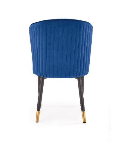 Jídelní židle HILLS –⁠ kov/látka, modrá