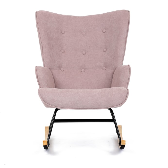 Houpací křeslo SIMLI - látka, růžová Autronic