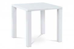 Jídelní stůl VILM – 80x80x76 cm, vysoký lesk bílý