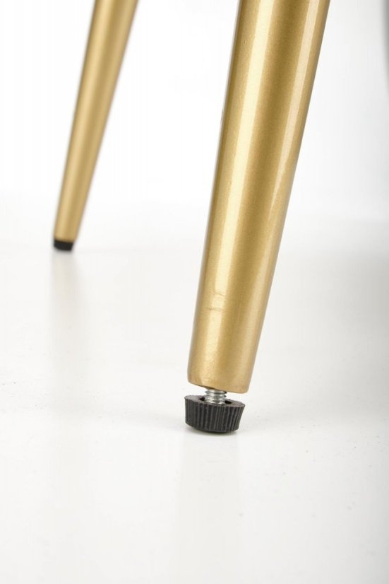 Barová stolička LUCIAN — kov, látka, zlatá / čierna