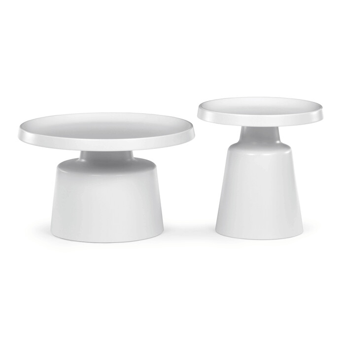 Elegantní bílý kovový konferenční stolek ARID – Autronic