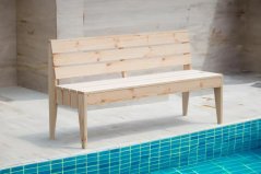 POOL dřevěná lavice - PŘÍRODNÍ
