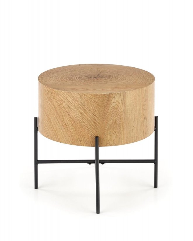 Konferenčný stôl BROOKLYN S – oceľ, dekor dub