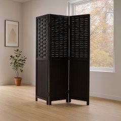 Elegancia v priestore: Čierny drevený paraván LIVARO Autronic