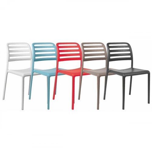 Plastová jídelní židle Stima COSTA – bez područek, nosnost 200 kg - Barva plastu Stima: Celeste