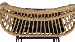 Barová židle ASTORIA — umělý ratan / černá