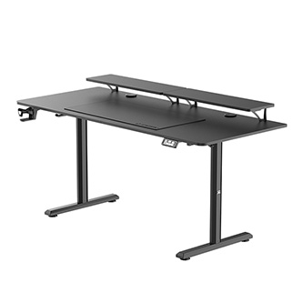 Elektricky výškově nastavitelný pracovní stůl HIGHLANDER XXL BLACK, 160x70 cm