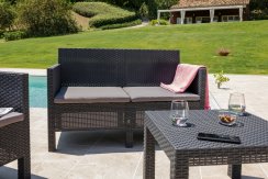 PENELOPE 4 SEATER zahradní plastový set - grafit