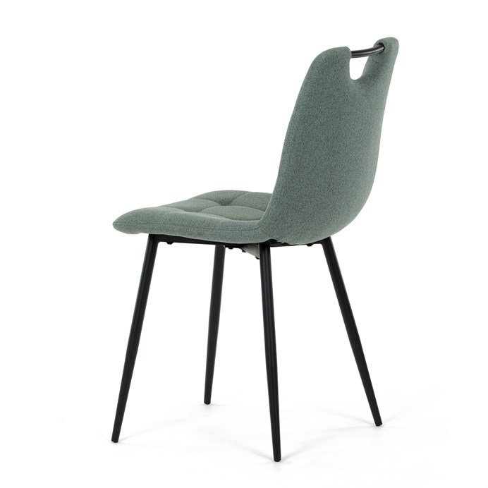 Jídelní židle FORMA – zelená látka, černé kovové nohy Autronic