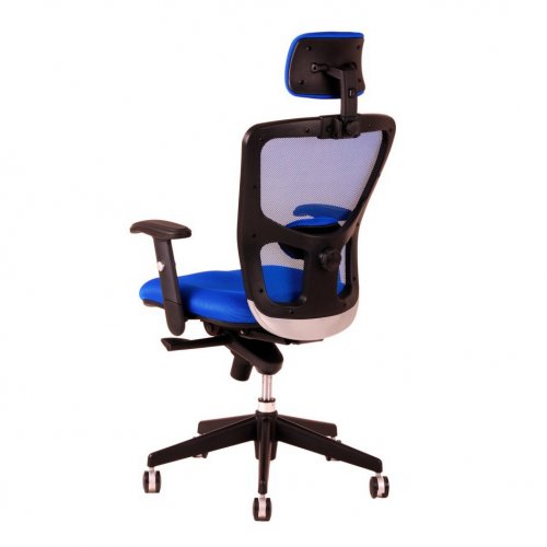 Kancelářská židle na kolečkách Office Pro DIKE SP – s područkami a opěrkou hlavy - Čalounění Dike: Černá DK 10