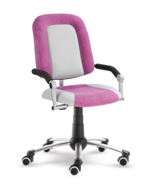 Rastúca detská stolička na kolieskach Mayer FREAKY SPORT – s podrúčkami - Čalúnenie Freaky Sport: Aquaclean růžová/sivá 2430 08 390