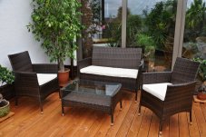 Zahradní set MAGNI II — umělý ratan, hnědá Axin trading