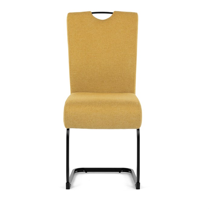 Štýlová žltá jedálenská stolička NIKA s látkou Autronic