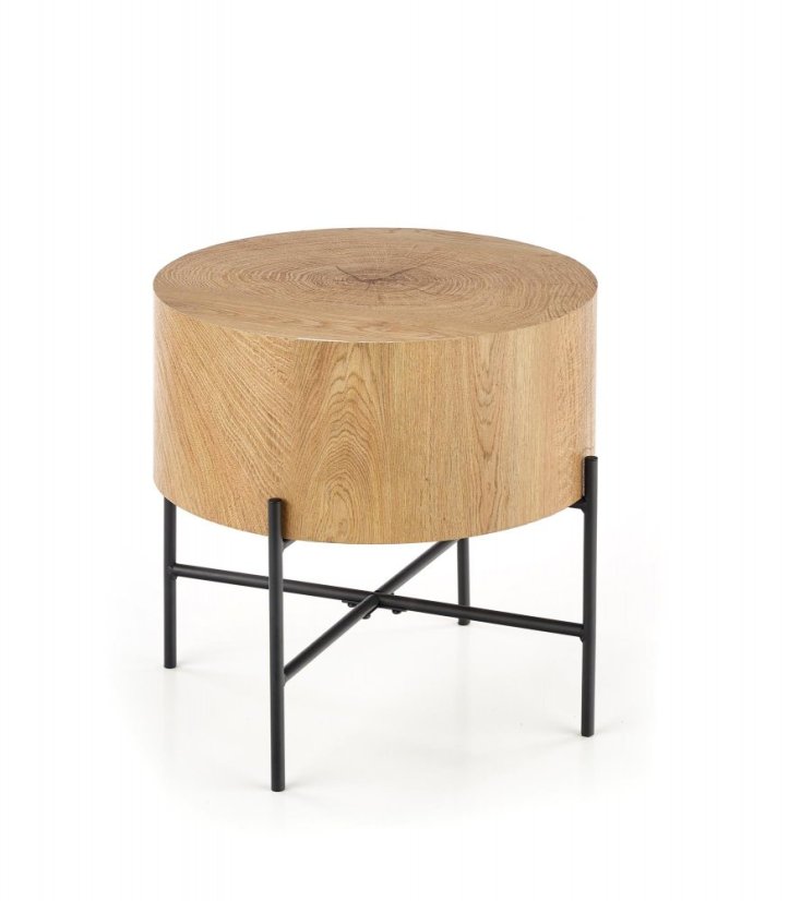 Konferenčný stôl BROOKLYN S – oceľ, dekor dub