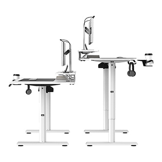 ULTRADESK HIGHLANDER XXL Bílý pracovní stůl s elektrickým nastavením