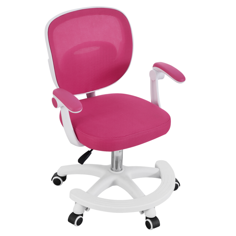 Stylová otočná židle TRIXI TYP 2, malinová/bílá