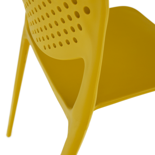 Plastová židle FEDRA – stohovatelná, více barev - FEDRA: Černá