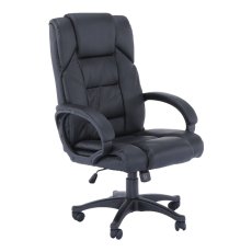 Kancelářské křeslo SIEMO — PU kůže, černá Kondela