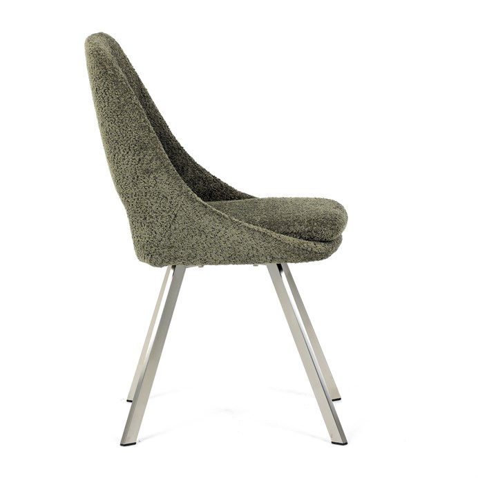 Moderní zelená jídelní židle RINA Autronic s nerezovými nohami